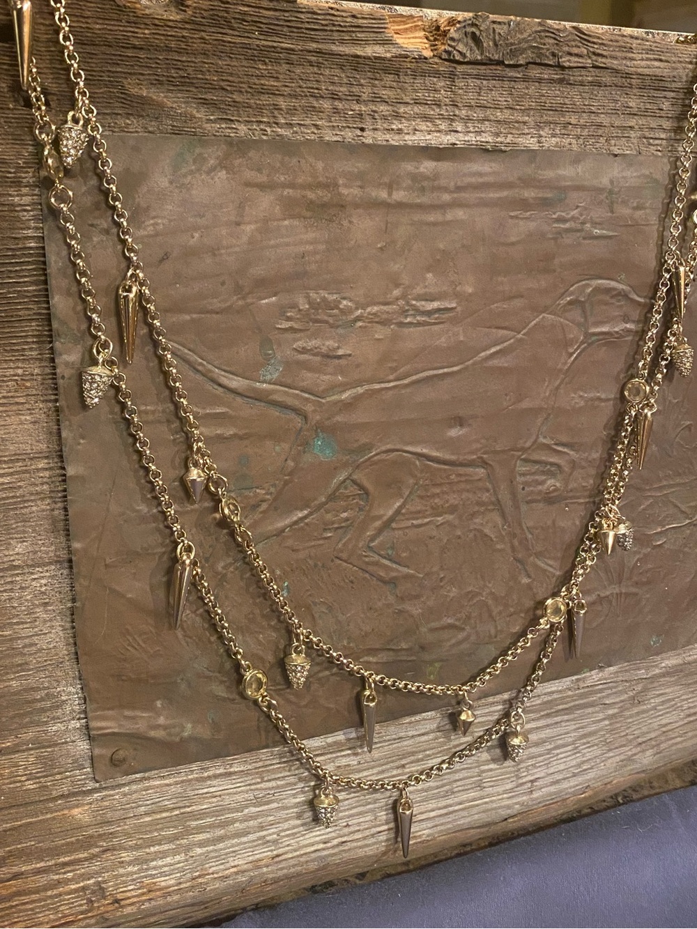 Banana Republic Gold-Tone Layered Charm Necklace